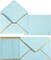 50-Pack A7 Light Blue Envelopes – 5" x 7" Self-Adhesive V-Flap Envelopes with Gold Border, Perfect for Office Use, Greeting Cards, Weddings, Graduations, Baby Showers, Parties, and Invitations